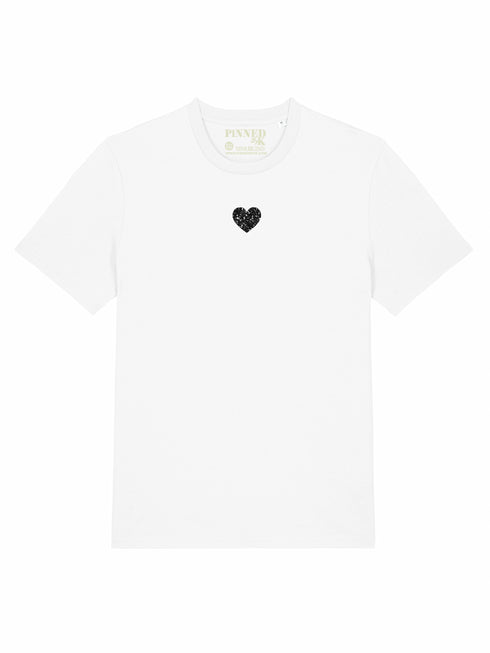 T-shirt Glitter Black Heart